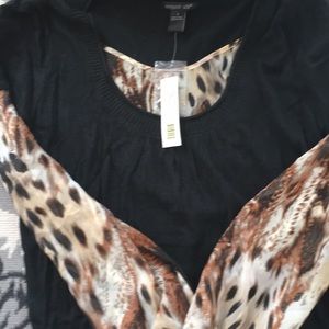 Long sleeve Brand New sweater with silk sleeve